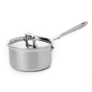 All Clad Brushed d5 1.5 Quart Sauce Pan With Lid