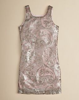  Sequin Floral Dress with Blush Lining   Sizes 7 16
