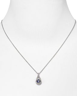 Crislu Micro Pave Sapphire Pendant Necklace, 16