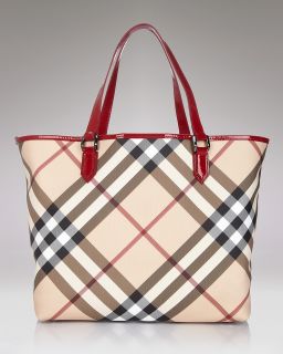 Burberry Check Large Tote