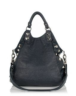 Be&D Garbo Studded Navy Leather Tote