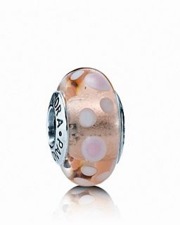 PANDORA Charm   Murano Glass & Sterling Silver Pink Bubbles
