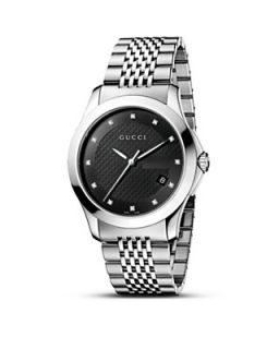 Timeless Collection Stainless Steel Watch with Diamonds, 38 mm