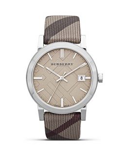 Burberry Check Strap Watch, 38mm