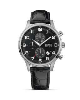 BOSS Black Quartz Aviator Chronograph Watch, 44mm