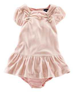 Ralph Lauren Childrenswear Infant Girls Velour Dress   Sizes 9 24