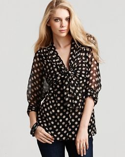 Bailey 44 Turn into French Tie Front Polka Dot Top