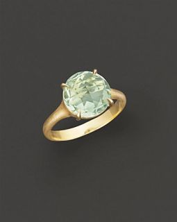 Carelle 18K Yellow Gold and Green Quartz Ring