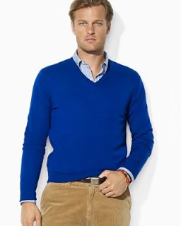 Polo Ralph Lauren Long Sleeved Merino Wool V Neck Sweater