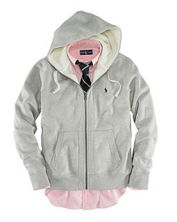 polo ralph lauren full zip fleece hoodie price $ 95 00 color light