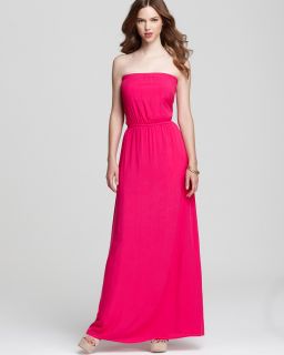 splendid dress strapless maxi price $ 148 00 color dragon fruit size