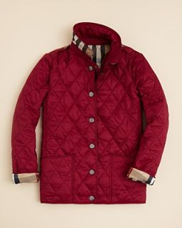 Burberry Girls Mini Pirmont Quilted Jacket   Sizes 4 6