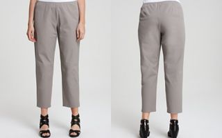 Eileen Fisher Plus Size Organic Stretch Cotton Twill Slim Ankle Pants