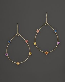 Lana Jewelry Small Ombre Hoops with Multi Colored Sapphires
