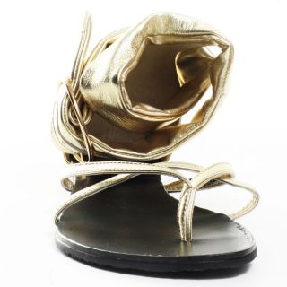 Gazelle Sandal   Gold, N.Y.L.A., $37.79