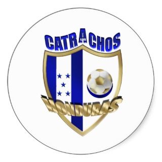 New Los Catrachos 2010 Honduras futbol gifts Round Stickers