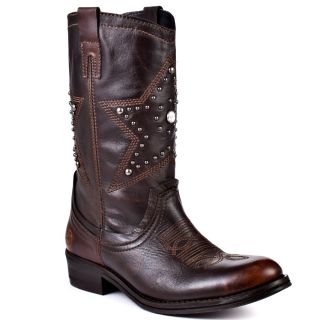 Dark Brown Leather Boots 