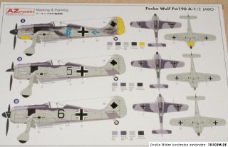 Azmodel AZ 7266 Focke Wulf FW 190 A 1 2 Jabo Kit 1 72