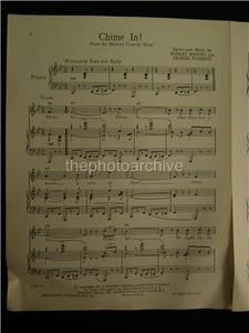 Alfred Drake Kean Chime in Autographed Signed 9x12 Music Sheet OS100