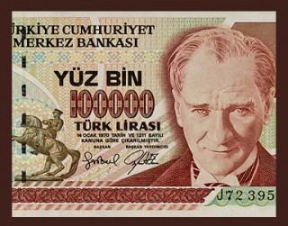 Banknote of TURKEY 1997   ATATURK & Children   Pick 206   Crisp UNC