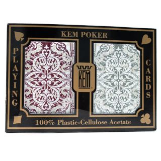 KEM 100 Plastic Playing Cards Jacquard Poker Jumbo
