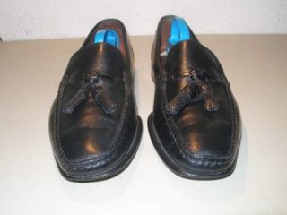 Mens Black Allen Edmonds Pomona Tasseled Loafers Size 7 D