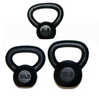 New Solid 5 10 15 lbs Kettlebell Kettlebells Set Shipped Prior Mail