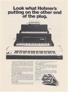 Bass Cembalet Pianet Clavinet C Electronic Keyboards Print Ad