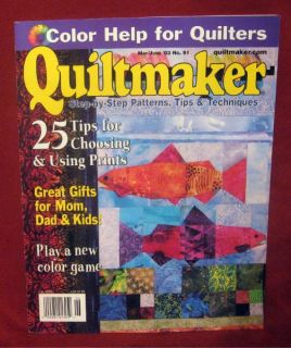 Quiltmaker Magazine May June 2003 91 Patterns Quilt Applique Color How