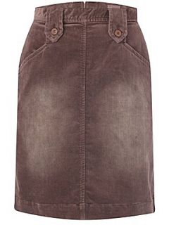 Great Plains Retro cord tab skirt Brown   