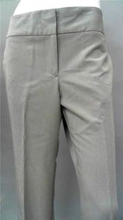 Kim Rogers Career Ladies Womens 12 Flat Front Dress Pants Gray Solid