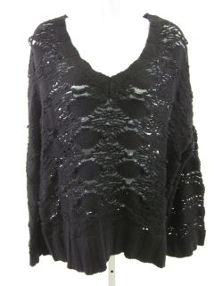 Kimberly Ovitz Black Open Weave Sweater Sz M $736