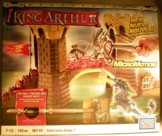 Mega Bloks King Arthur Battle Action Bridge 96118 New in Box 165 Pcs