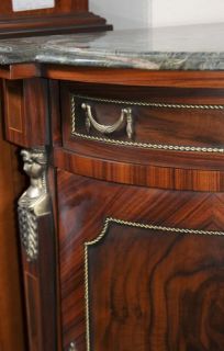 French Empire Corner Cabinet Chest Kingwood