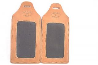 King Ranch Running w Leather Luggage Tag Texas Black