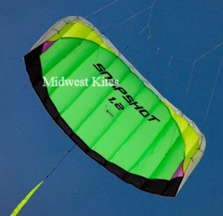 Snapshot 1 2 Lime Foil Dual Line Kite by Prism Ready to Fly New Free
