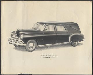 Vintage Car Photo 1952 Chevrolet Funeral Hearse Design Artwork 689512