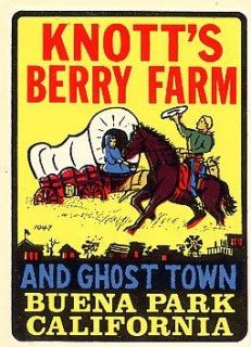 Vintage Knotts Berry Farm Ghost Town California Souvenir Auto Travel