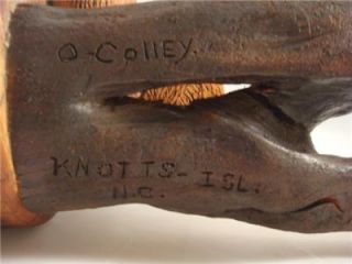Vintage Hand Carved Duck Decoy Knotts Isl N C Natural