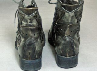 LOUNGE MARK NASON Knowlton Boot Leather Gray Distressed EUC Mint $