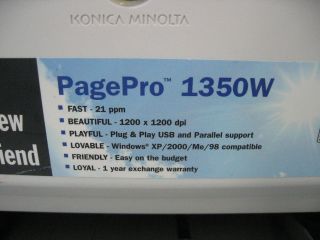 Konica Minolta PagePro 1350W Standard Laser Printer 039281033827