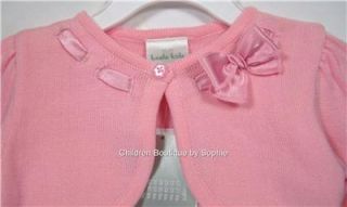 Koala Kids Infant/Toddler Girls 18M; 4T Pink Ribbon Bow Knit Long