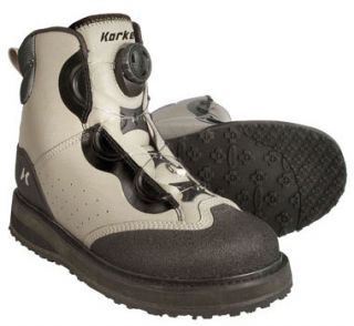 Korkers Chrome Wading Boot Size 9 Fixed Kling on Sticky Rubber Sole