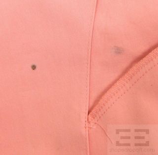 Kors Michael Kors Coral Pink Cotton Button Up Jacket Size 4