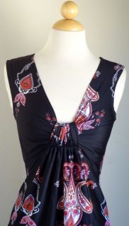 Beautiful Knot Front Paisley Dress Anthropologie Earrings L
