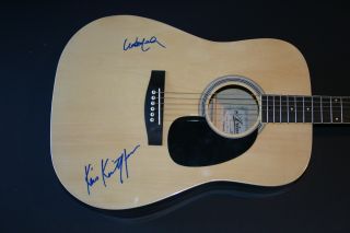 Willie Nelson Kris Kristofferson Signed Acoustic Guitar