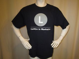 Train Brooklyn to Manhattan Subway NYC Mens T Shirt Size XL