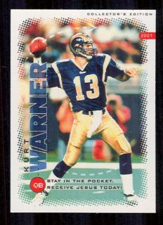 Kurt Warner Receive Jesus Today 2001 Football Trading Card 13
