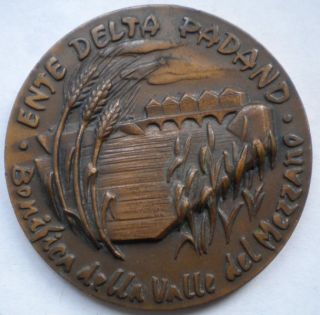 Medaille Ente Delta Padano Bonifica Della Valle Del