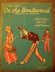 1931 Sheet Music I Met Her on The Boulevard Tom Ford Jacques Beauplan